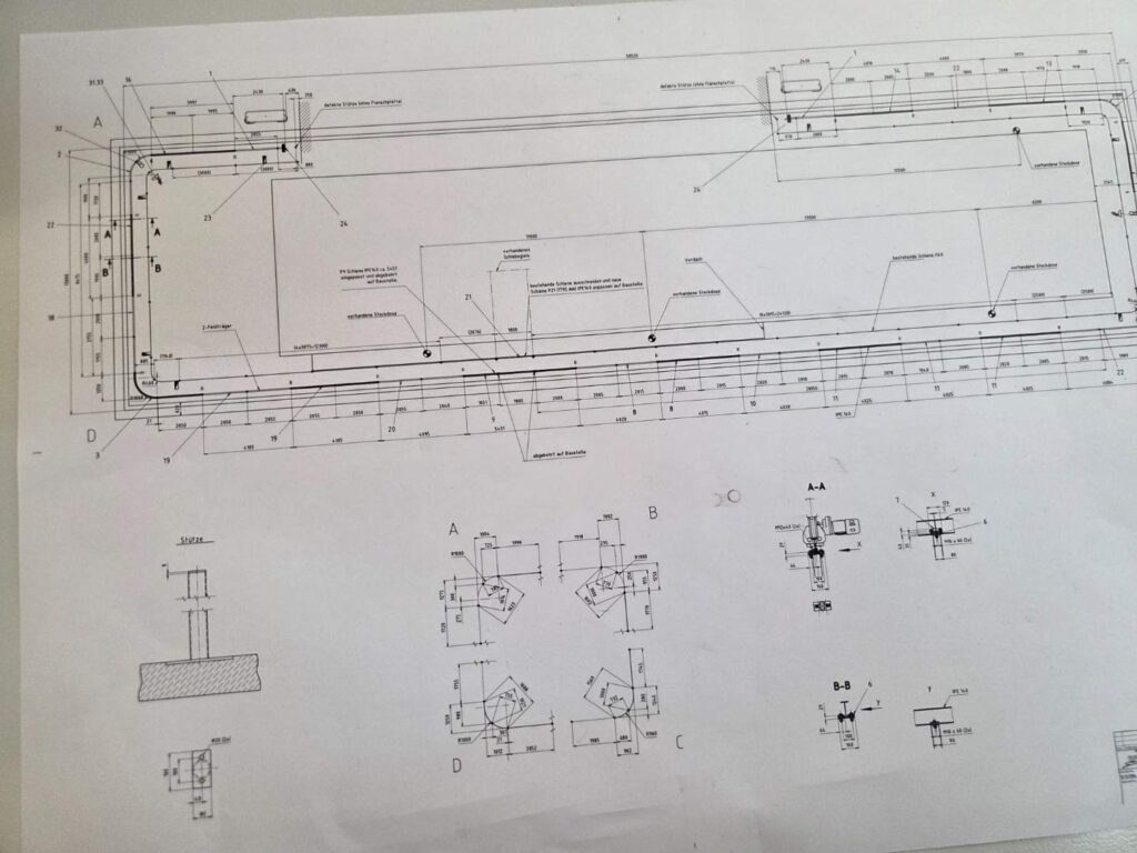 Bauplan im Großformatdruck