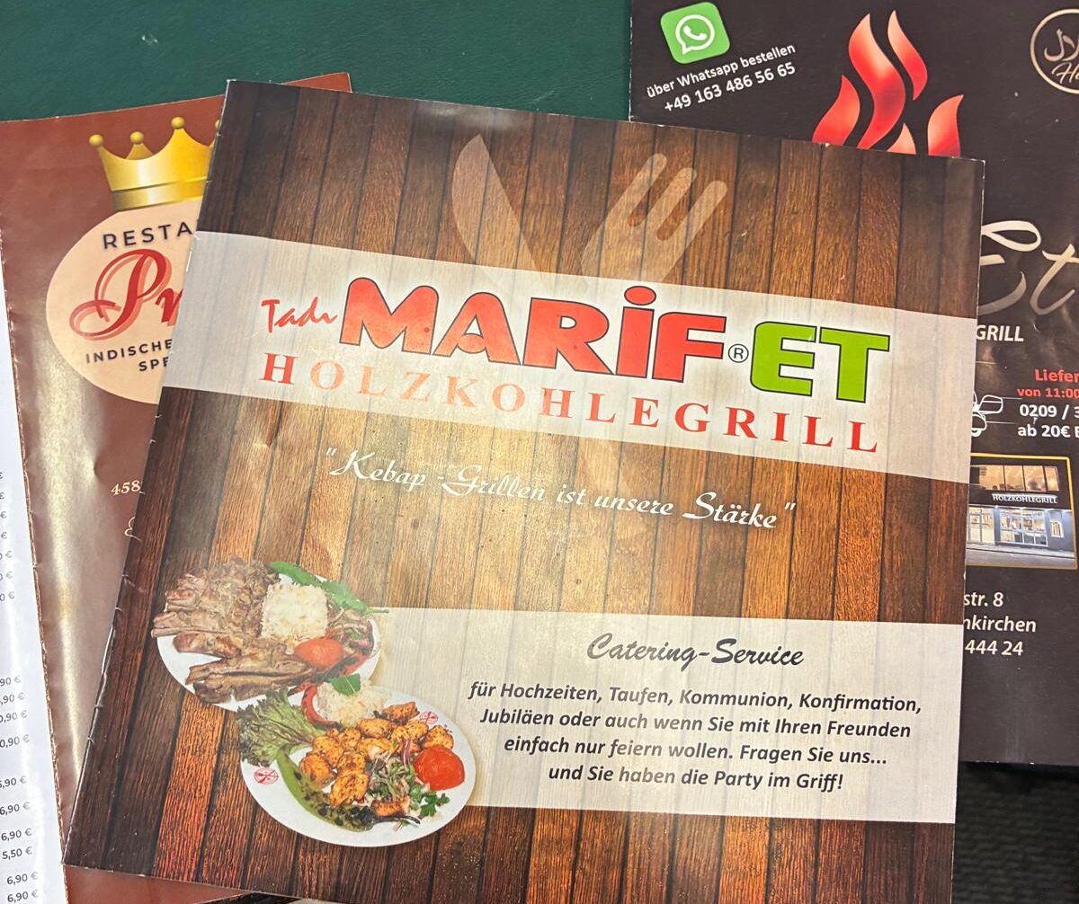Marifet Restaurant Gelsenkirchen Buer. Druck von Speisekarten bei ReproTek